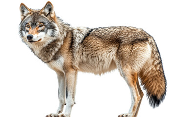 Obraz premium Wolf standing confidently on a transparent background