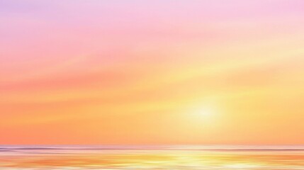 A serene sunset background wallpaper with warm golden hues blending into soft orange and pink, perfect for a relaxing, peaceful vibe.