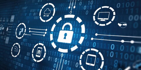 Obraz premium Cybersecurity: Protecting Digital Assets in the Networked World