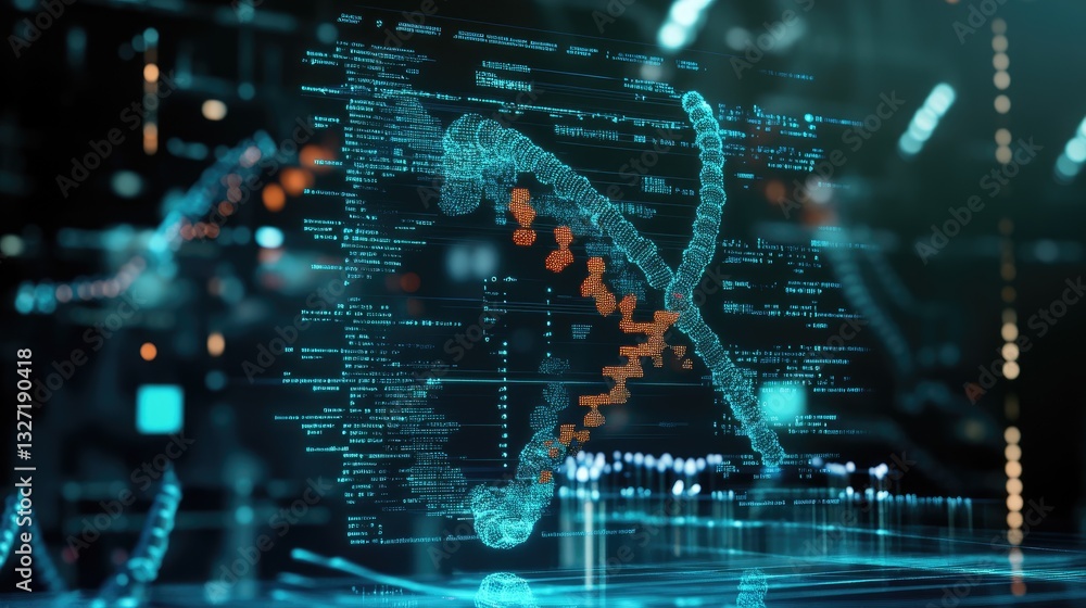 Aufkleber a neural network analyzing biological data in a biotechnology research environment.