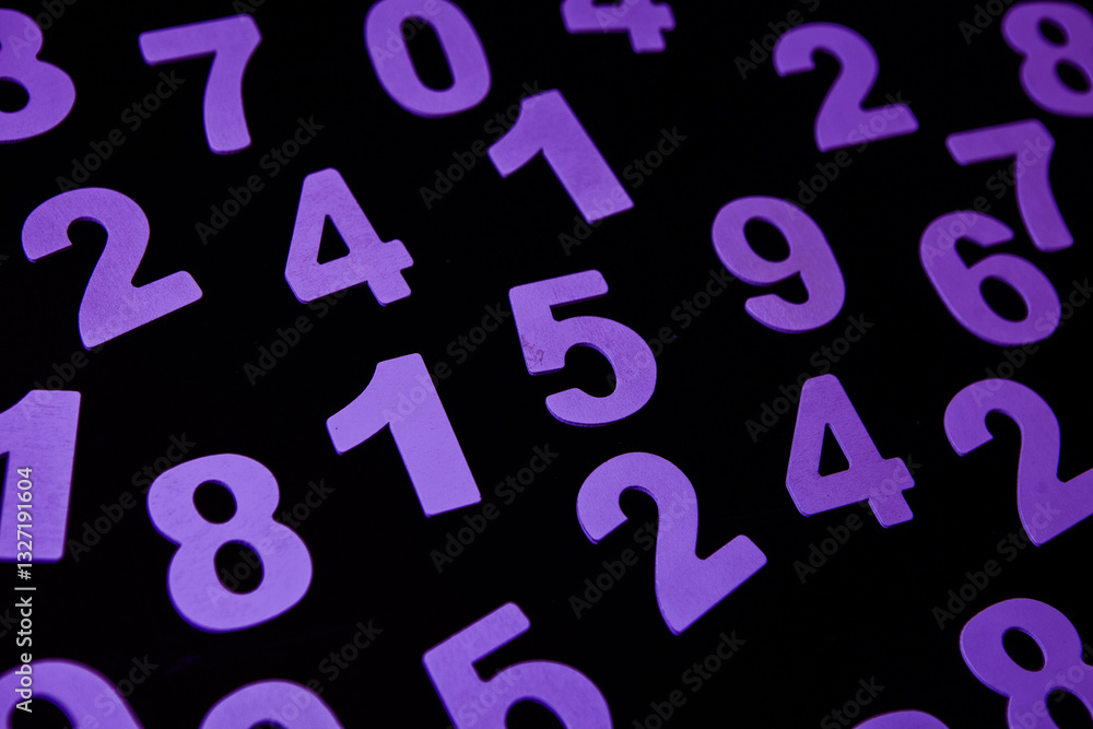 Poster background of numbers. from zero to nine. numbers texture. finance data concept. mathematic. seamles