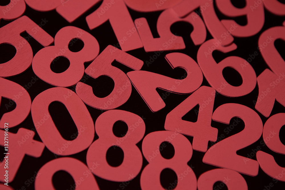 Poster background of numbers. from zero to nine. numbers texture. finance data concept. mathematic. seamles