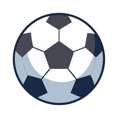 Fototapeta premium Minimalist soccer ball icon, ideal for sports applications, websites, and digital interfaces, featuring a clean and modern vector design. 