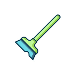 Filled outline Mop icon isolated on white background. Cleaning service concept. Flat filled outline style with shadow. Vector