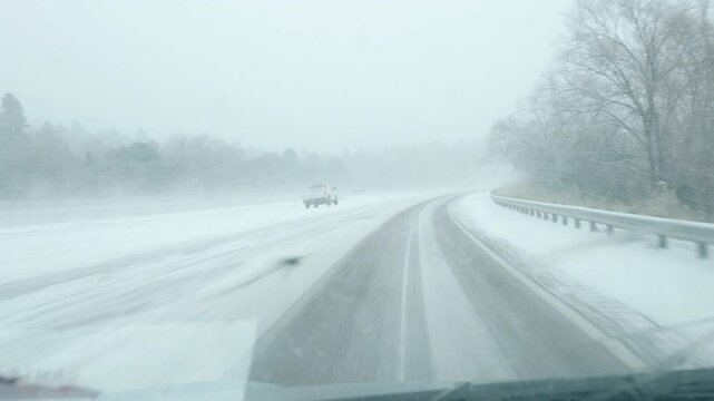 Driving on I-25 During a Blizzard