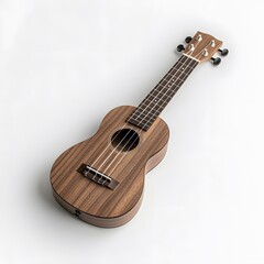 Fototapeta premium Soprano Ukulele Studio Shot White Background Music Instrument