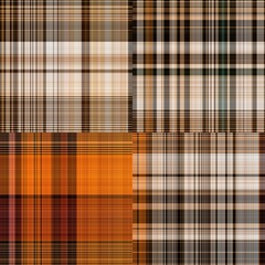 Warm fall gingham tartan check seamless pattern. Woven classic variegated ombre check texture with fabric effect. Repeatable tile for fashion and home decor soft furnishing design. 