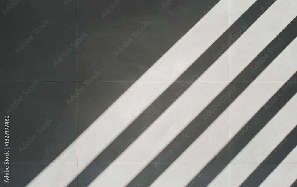 Aufkleber abstract image of diagonal light and shadow patterns on a textured surface. the light creates bright