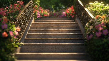 Enchanted Garden Staircase: A Pathway to Tranquility