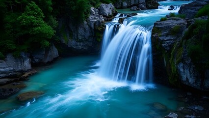 Waterfall in the beautiful forest