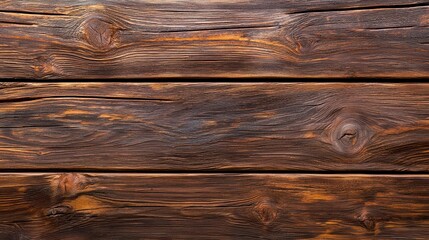 Obraz premium Dark wooden background with rustic texture, aged natural grain, warm and earthy aesthetic