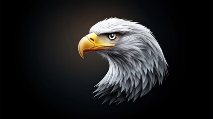 Obraz premium Minimalist eagle emblem, bold and sleek, perfect for a luxury brand identity