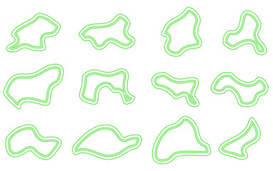 Abstract vector green spots on white, transparent background
Vector spots background