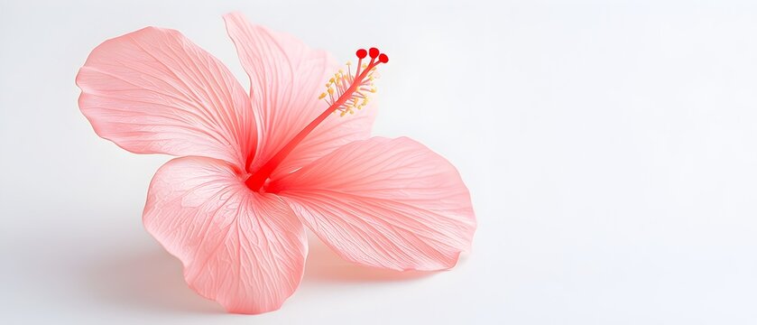 A pink flower with a yellow center