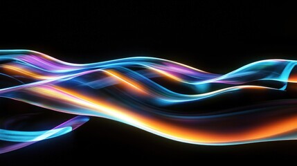 Abstract Colorful Waves of Light