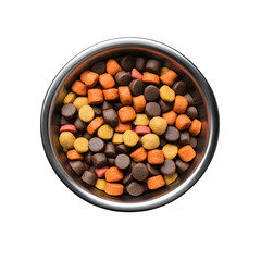Healthy Dog Food in a Metal Bowl