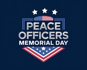 Peace Officers Memorial Day Logo with Shield Design