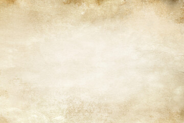 Beige damaged grunge paper texture for background design.
