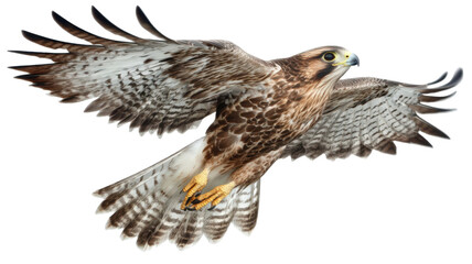 Majestic Falcon Diving Profile Silhouette on White Background - Wildlife Photography Art Illustration transparent background