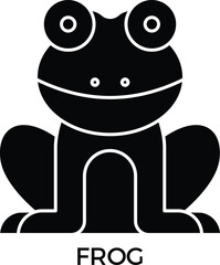 frog icon vector illustration fill