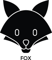 Fox with fluffy tail icon filled