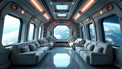 Commercial Space Tourism, Spaceship Interior (16:9)