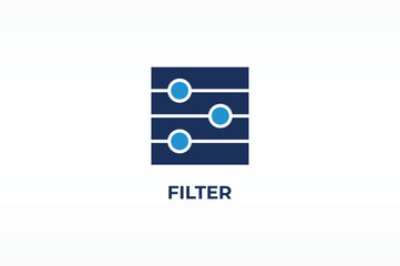 FILTER vector, icon or logo sign isolated symbol illustration