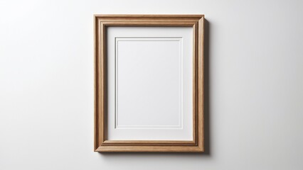 A single instant photo frame on pure empty white background, mockup