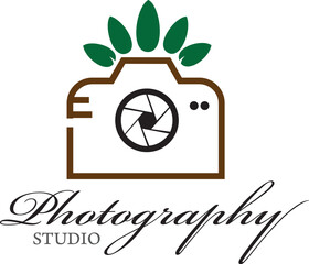 Camera photography logo Royalty Free Vector Image