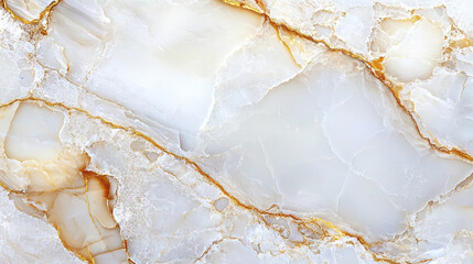 Fototapeta premium Dramatic marble texture with golden veins and soft white tones