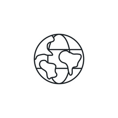 Globe icon symbol vector illustration isolated on white background