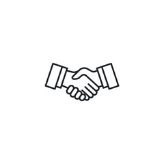 Handshake icon symbol vector illustration isolated on white background