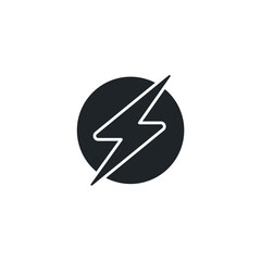Lightning Bolt icon symbol vector illustration isolated on white background
