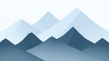 Abstract winter mountainscape