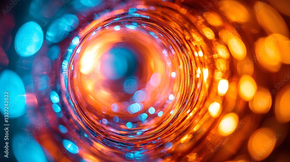 Poster abstract bokeh lights swirl background