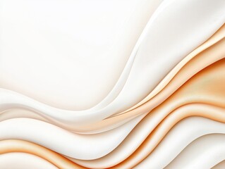 Obraz premium Abstract waves of soft white and peach colors creating a serene background