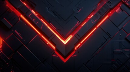 Striking Abstract Background with Glowing Red Neon Lines, Symbolizing Technology and Futurism. Ideal for Tech Presentations, Gaming Banners, and Sci-Fi Designs.