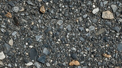 Dark Grey Gravel Road Surface Texture