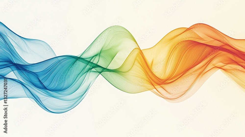Aufkleber abstract colorful flowing waves background