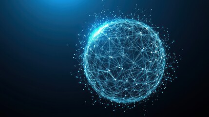 Obraz premium Abstract global network sphere
