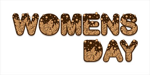 happy womens day typography art