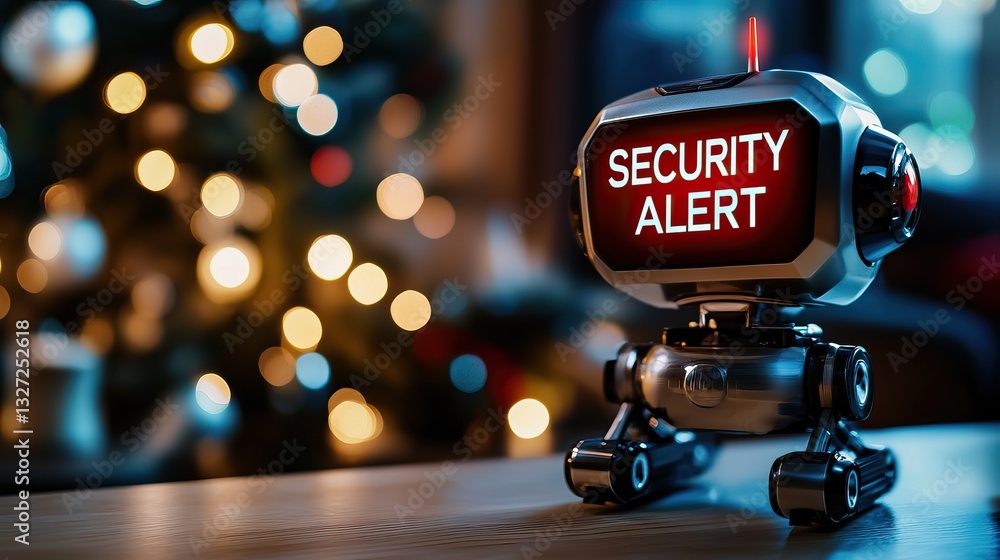 Aufkleber a small robotic device displays a 