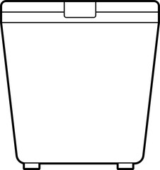 Rice storage container Outline Vector