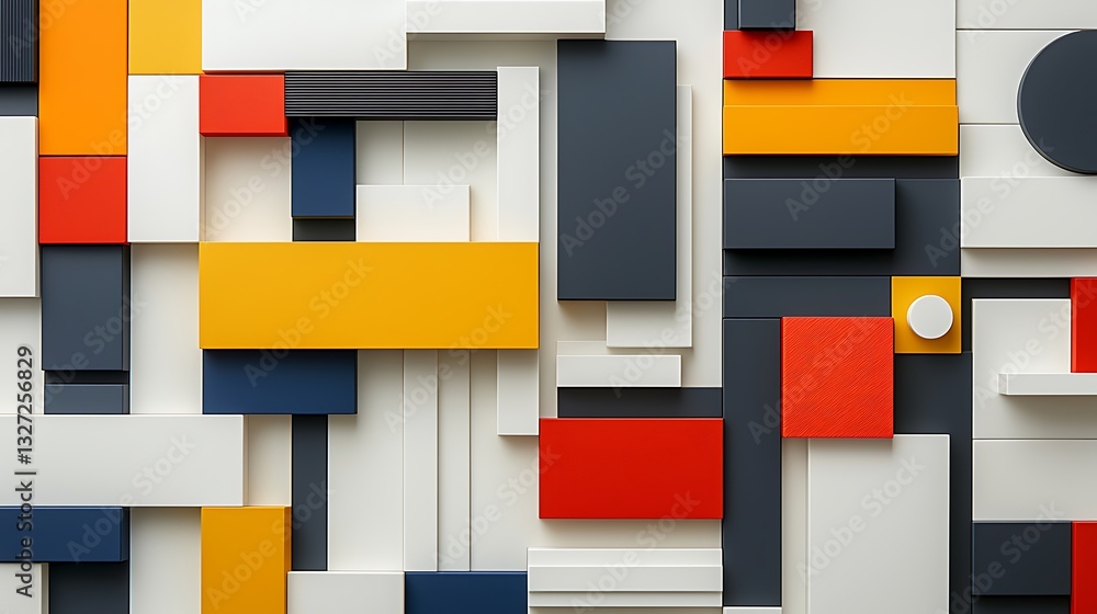 Poster Abstract Geometric Shapes Pattern Background Texture Design