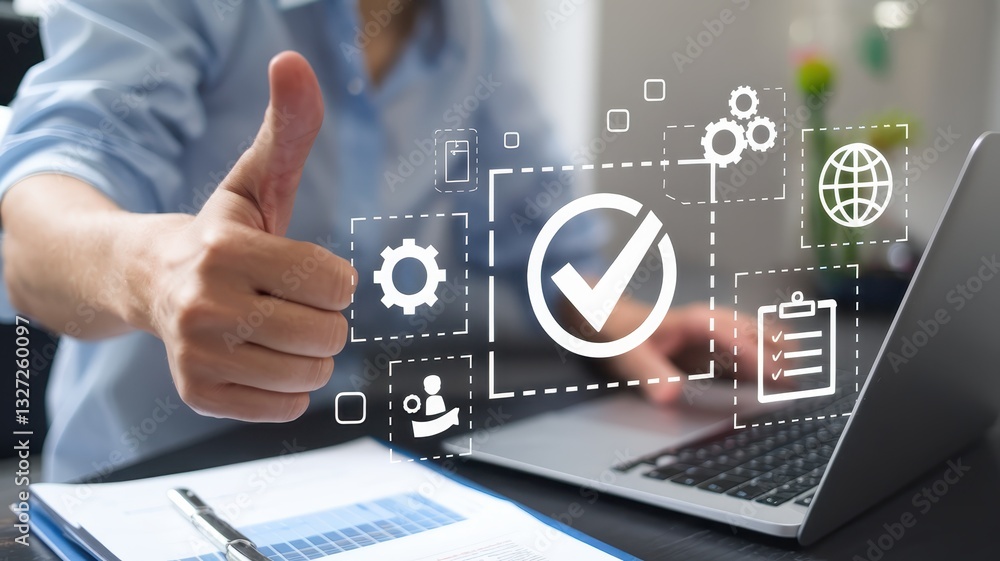 Poster successful project management: a thumbs up for efficient workflow