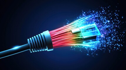 Fiber Optic Cable Network Connection