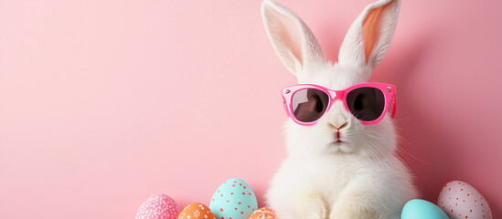 the Easter bunny with glasses became the star of Easter morning.