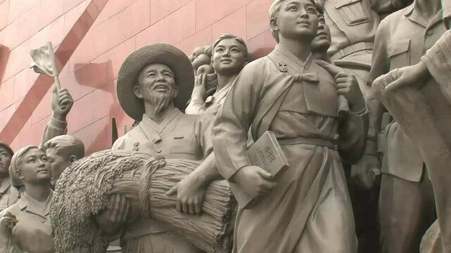 Statues in Mansudae, Pyongyang, North Korea