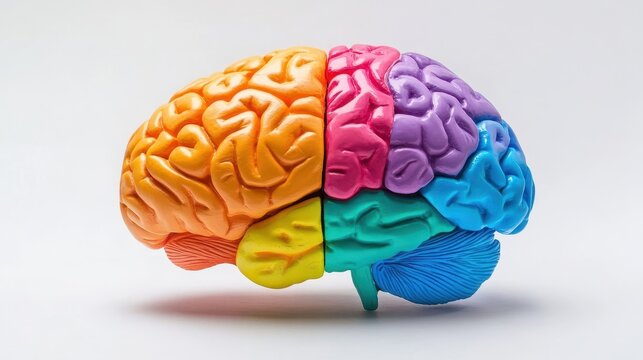 Color-Coded Human Brain Model for Educational Purposes
