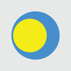 Palau as round glossy icon